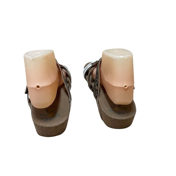 Elite by Corkys Women's Size 11 Cork Wedge Sandal Leather Adjustable Hook & Loop - Picture 7 of 10